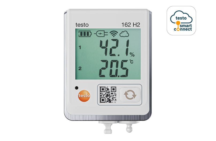  testo 162 H2 - Máy đo ghi dữ liệu online với kết nối đầu dò nhiệt độ và độ ẩm 