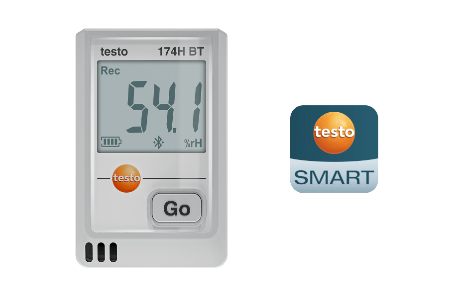  testo 174 H BT - Nhiệt ẩm kế tự ghi mini với Bluetooth 