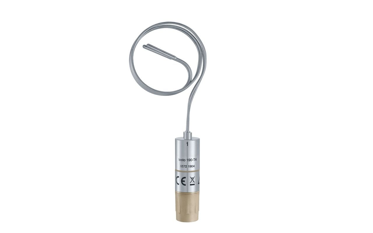  Bộ ghi dữ liệu nhiệt độ testo 190 T4 CFR - với đầu dò kép dài và linh hoạt 