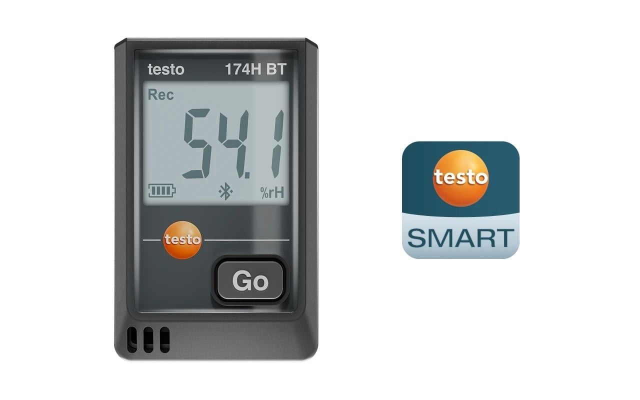  testo 174 H BT - Nhiệt ẩm kế tự ghi mini với kết nối Bluetooth và App (cho HVACR) 