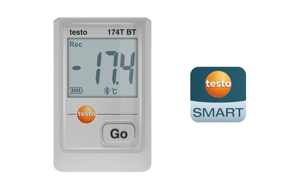  testo 174 T BT - Nhiệt kế tự ghi mini với Bluetooth 