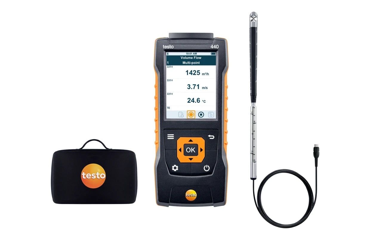  Bộ testo 440 đo vận tốc gió (đầu dò cánh quạt Ø 16 mm) 
