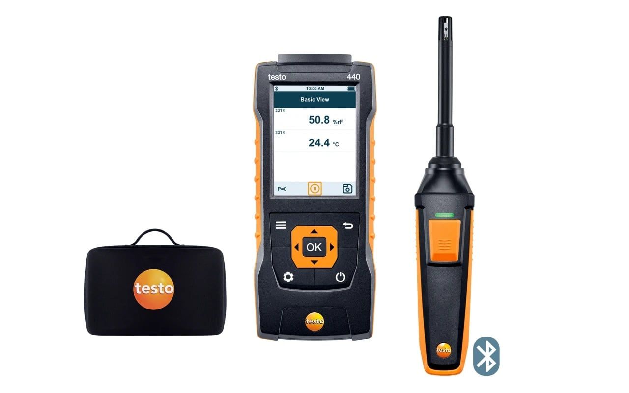 Bộ testo 440 - máy đo nhiệt độ, độ ẩm (Bluetooth) 