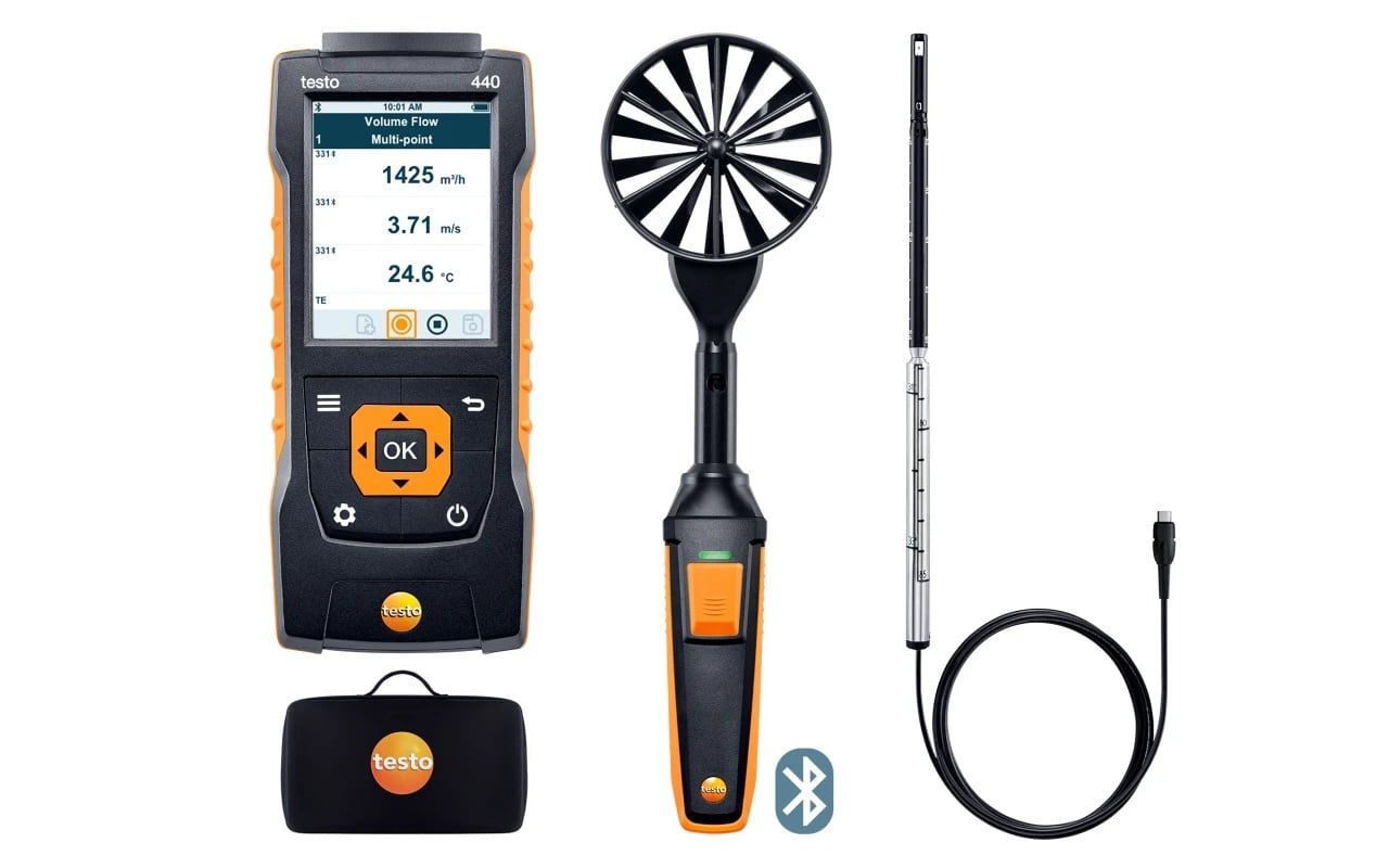  Combo Kits testo 440 – Đo Lưu Lượng Không Khí 1 (Bluetooth) 