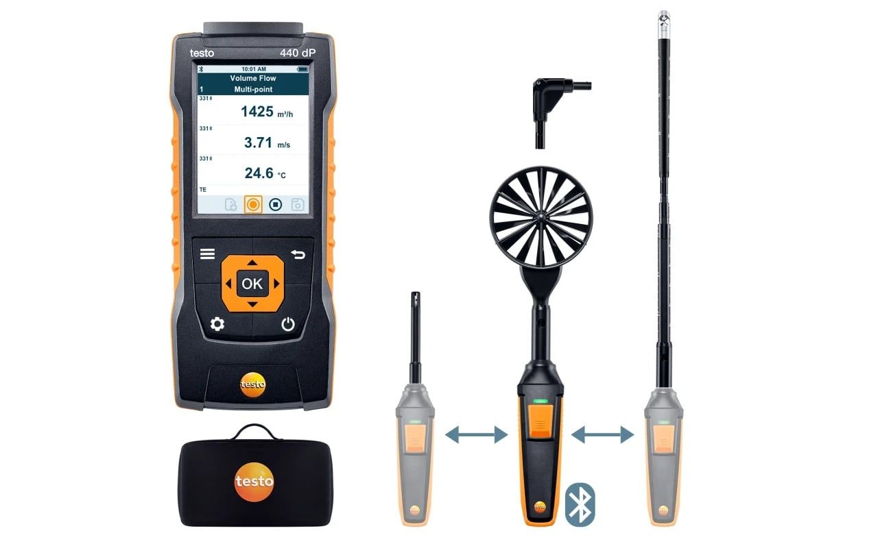  Bộ testo 440dP - đo lưu lượng không khí 2 (Bluetooth) 
