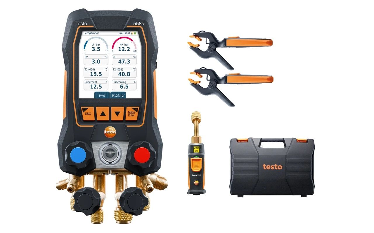  Bộ đo áp suất chân không - testo 558s với đầu dò nhiệt độ, áp suất chân không thông minh 