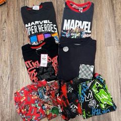 Bộ cotton Marvel / Super Heres / Mine Craft nhiều mẫu Bé Trai size Đại 8 - 16y