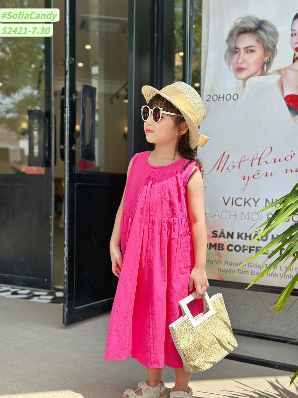 Váy Sofia Candy sát nách hở lưng nhiều màu BG size 1-10y