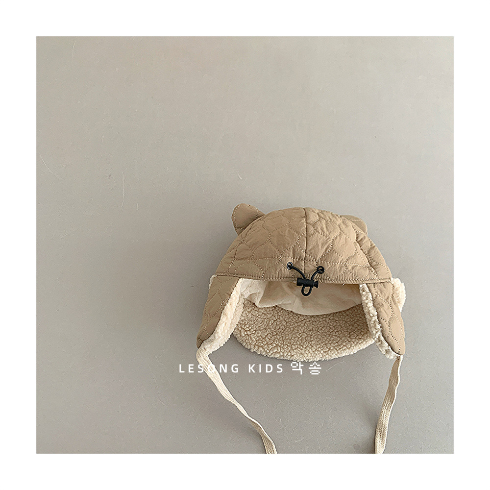 Mũ phao chần bông lót nỉ có che tai nhiều màu cho bé size 1-3y