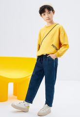 Quần jean baggy Balabala màu xanh đậm size 130 - 175