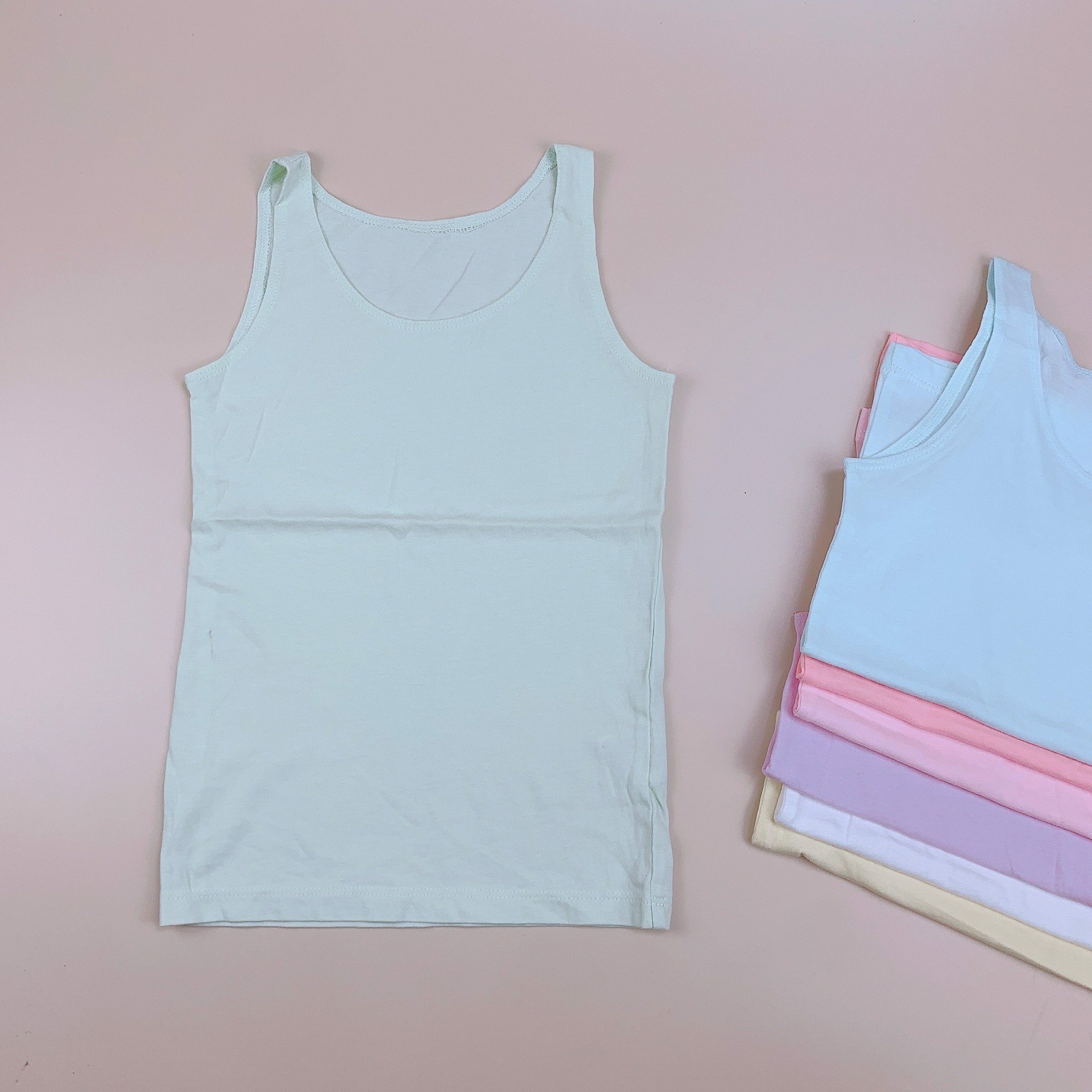 Áo cotton ba lỗ Topten trơn nhiều màu size 110 - 160