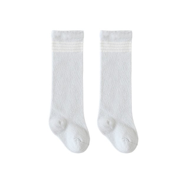 Tất lưới cao tới gối Nemo Baby viền sọc kẻ 5 màu