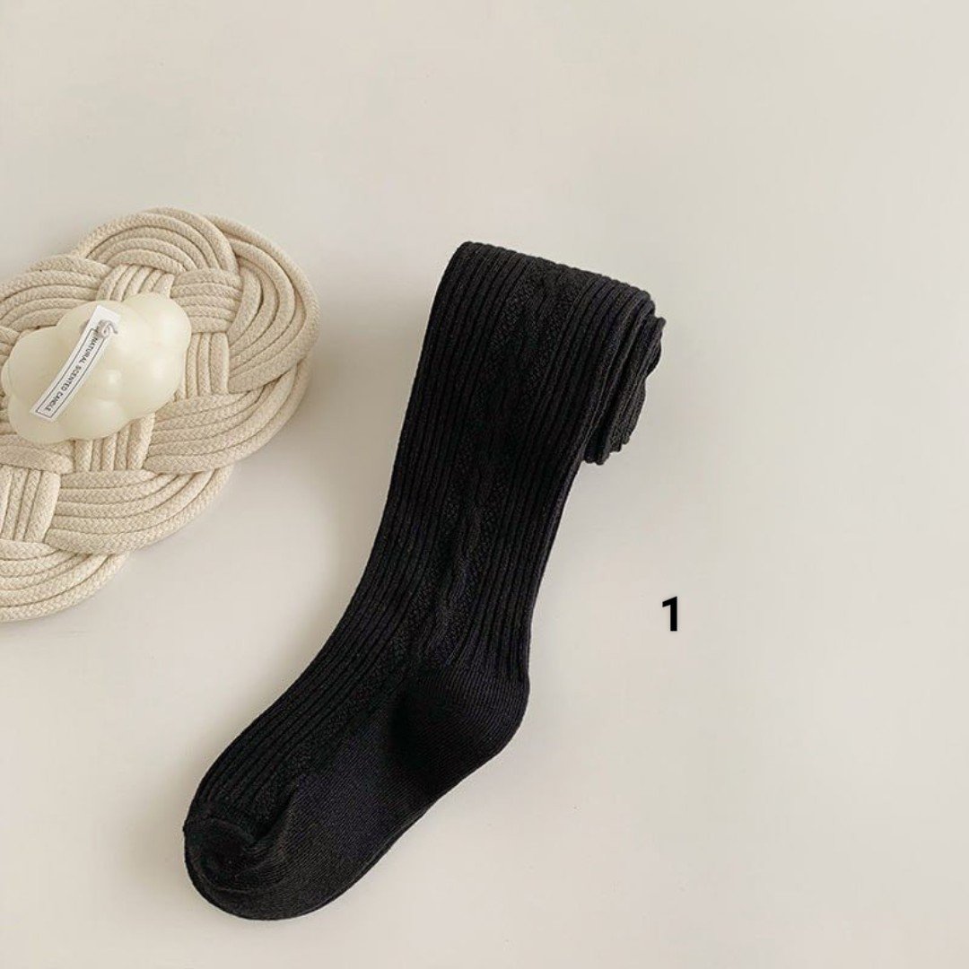 Quần tất trơn 6 màu dệt vặn thừng nhỏ size 3 - 9y