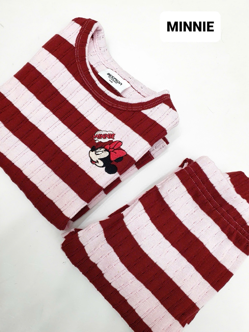 Bộ len kẻ Beemon 4 mẫu cho bé size 110 - 150