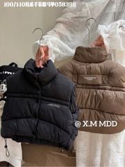 Áo khoác gile phao Duojia QC siêu nhẹ 3 màu nâu/đen/kem cho bé size 100-140