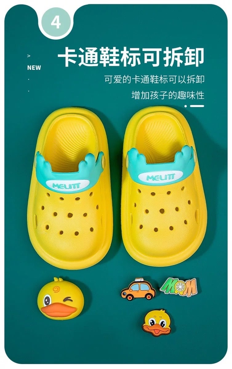 Sục nhựa viền sắc màu đính Jibit chữ Wow 3 màu BTBG