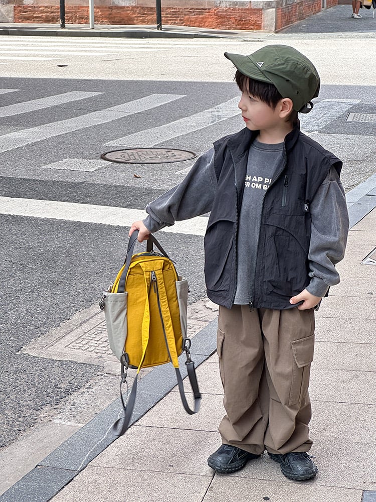 24X114 - Áo gile gió 2 lớp AMBB outdoor cho bé trai size 110-170