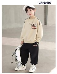 WIN10.12 - Bộ nỉ da cá Win Win SK8 nhiều màu cho bé trai size 9-14y