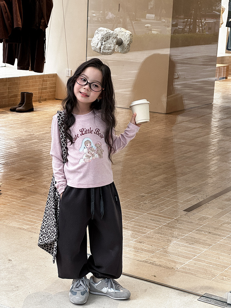 25G052 - Áo thun tăm AMBB họa tiết nhiều màu cho bé gái size 90-170