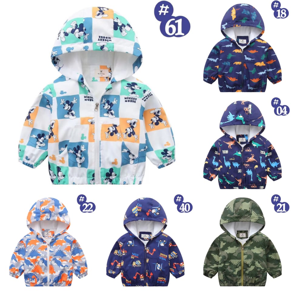 Áo gió lót cotton Ravedye Bear nhiều hình Bé Trai size 100 - 140