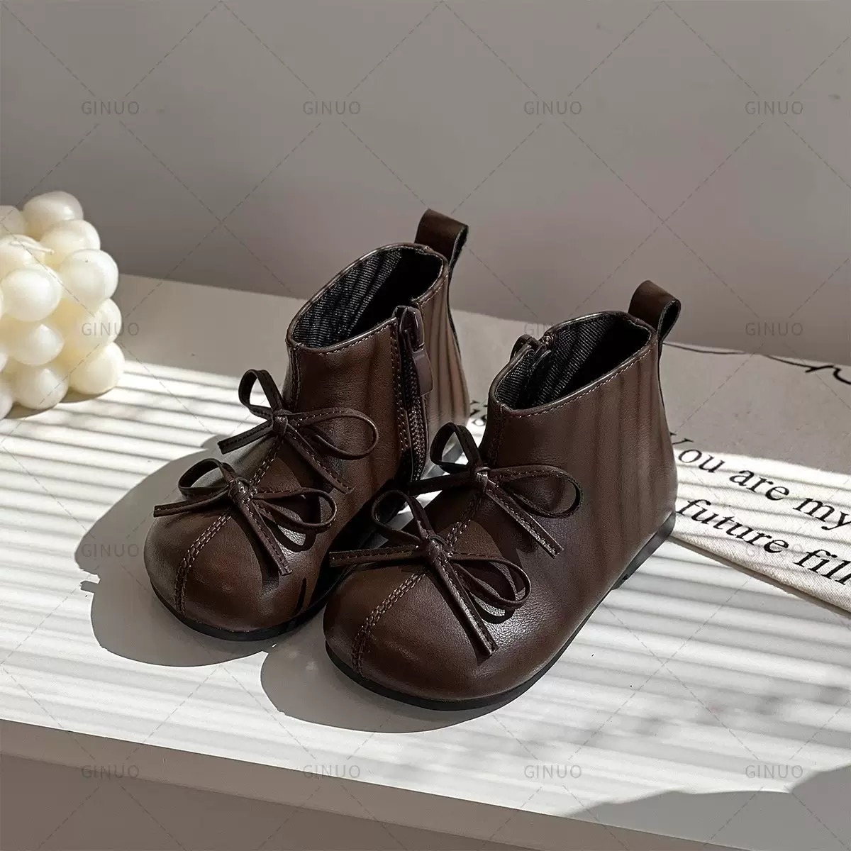 A334 - Bốt đính nơ siêu mềm cho bé gái size 22-30