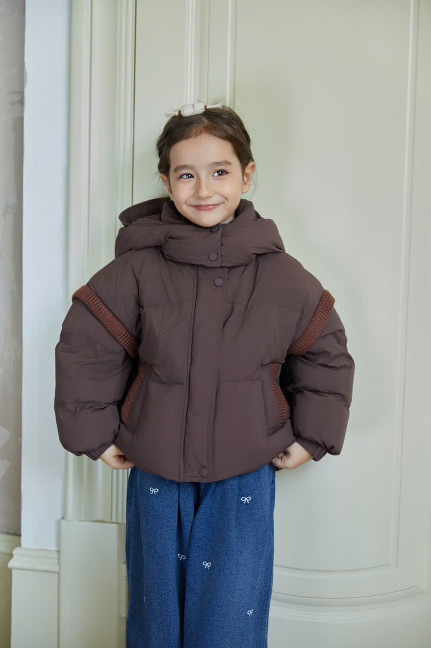 Áo khoác phao lông vũ nhẹ ấm 5 màu cho bé size 110-150