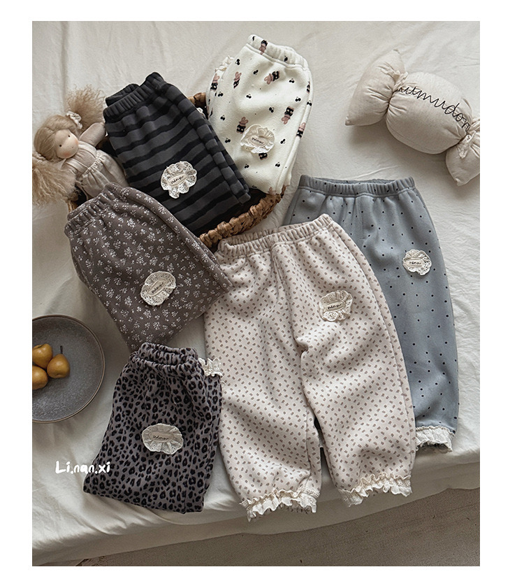 88302 - Quần nhung lót nỉ đại hàn Linanxi nhiều màu cho bé size 90-140