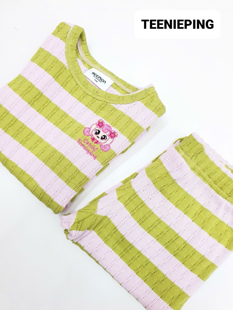 Bộ len kẻ Beemon 4 mẫu cho bé size 110 - 150