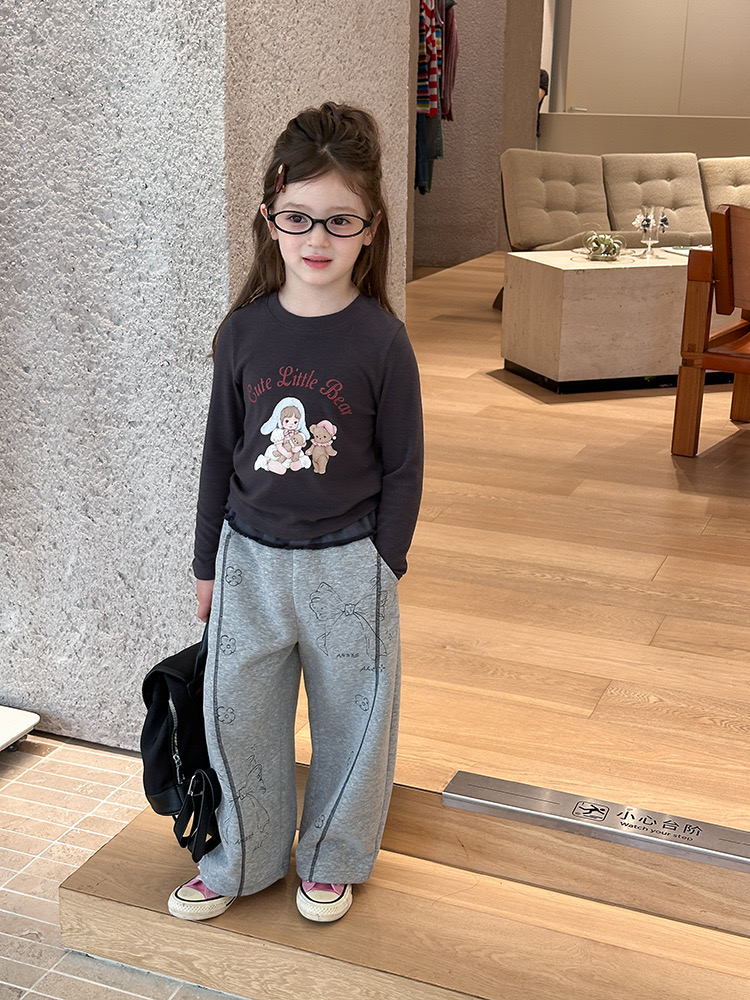 25G052 - Áo thun tăm AMBB họa tiết nhiều màu cho bé gái size 90-170