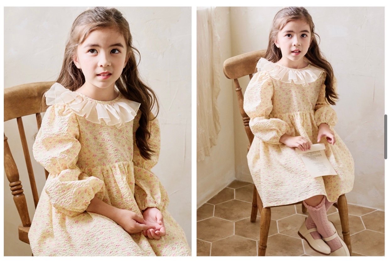 Váy hoa nhí Bebezoo cổ bồng BG