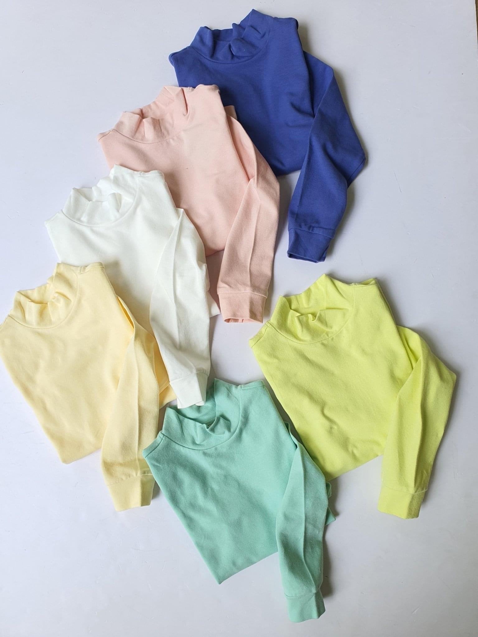 Áo cotton cổ 3p giữ nhiệt MiLam vải Hàn trơn nhiều màu BTBG size 110-160