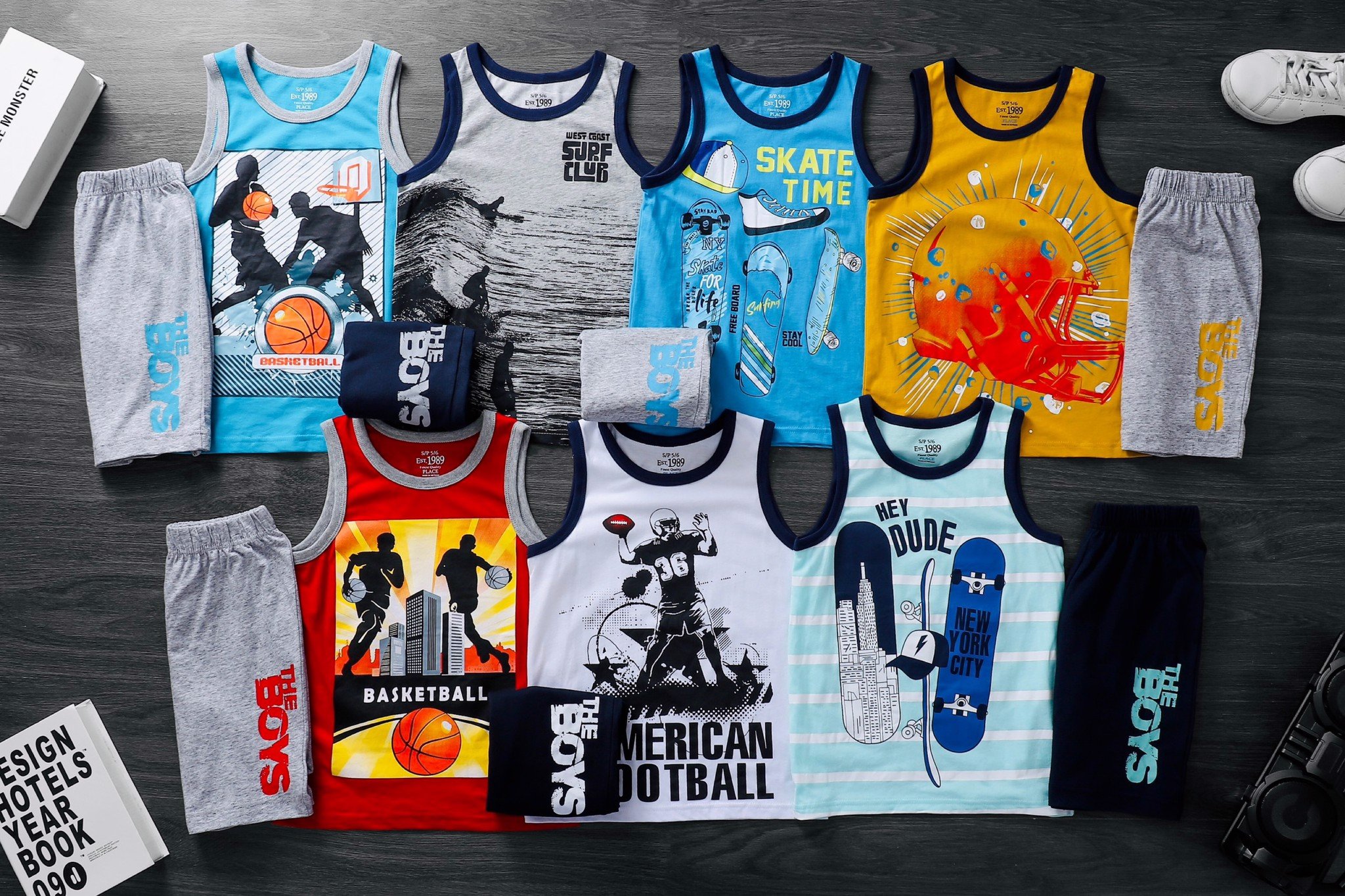 Bộ ba lỗ Place 7 hình Bé Trai size 4 - 16y - Bảng màu 2