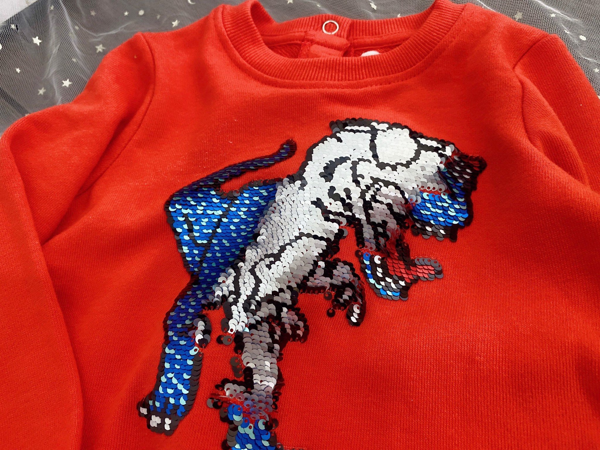 Áo nỉ da cá Boulevard nhiều hình kim sa BT dòng nhí size 6 - 36m