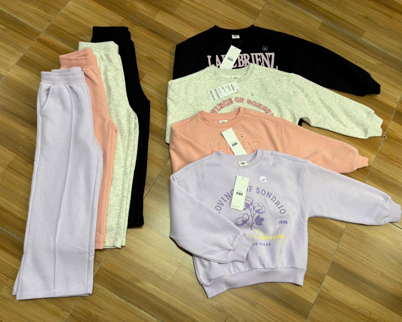 Bộ nỉ bông Topten xuất Hàn nhiều màu cho bé size 110-160