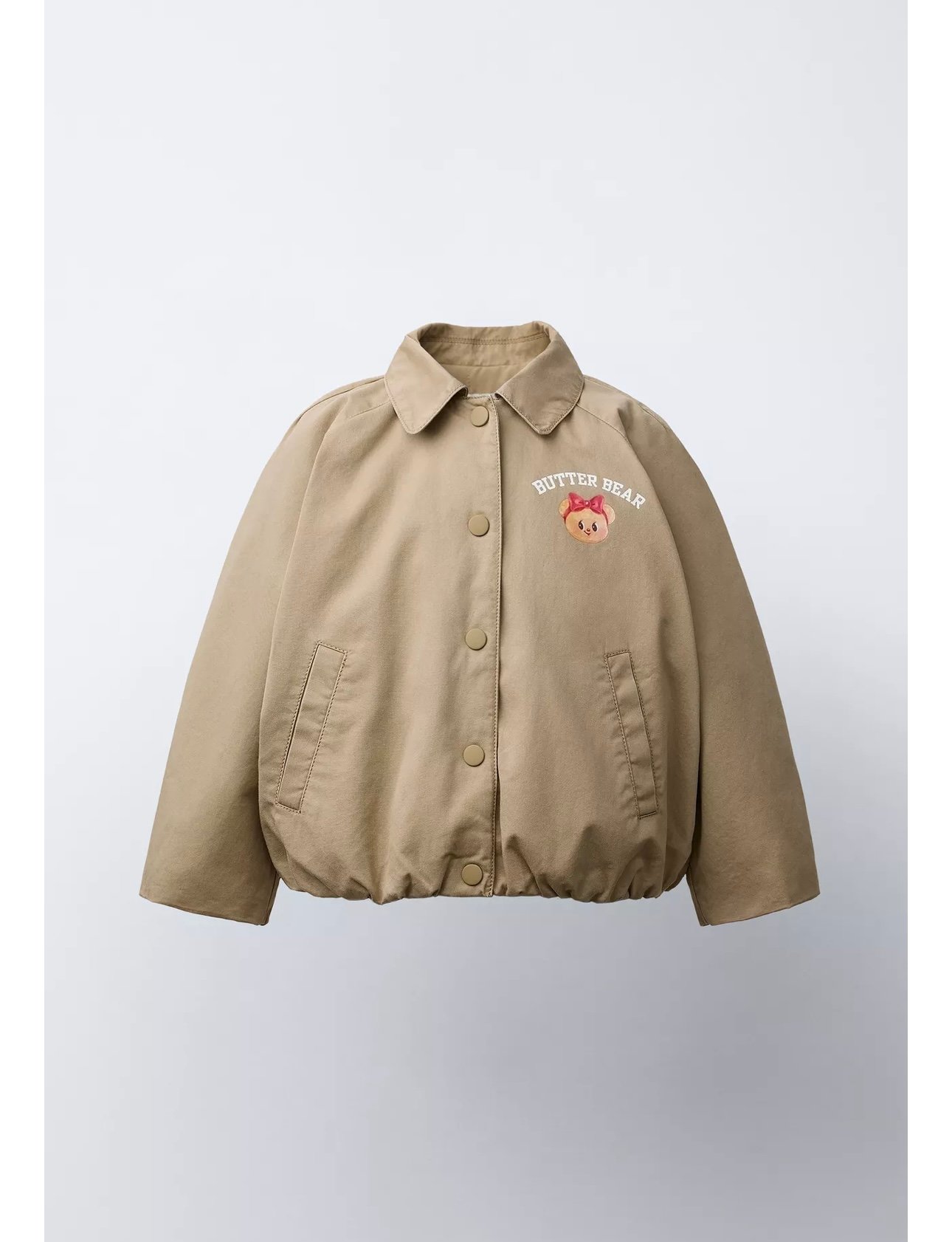 Áo khoác kaki chần bông ZR màu nâu Butter cho bé size 1-6y