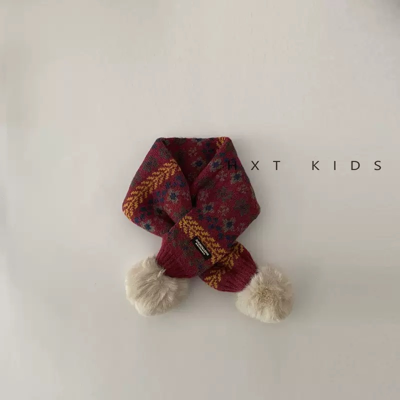 Khăn len thổ cẩm quàng chéo nhiều màu cho bé