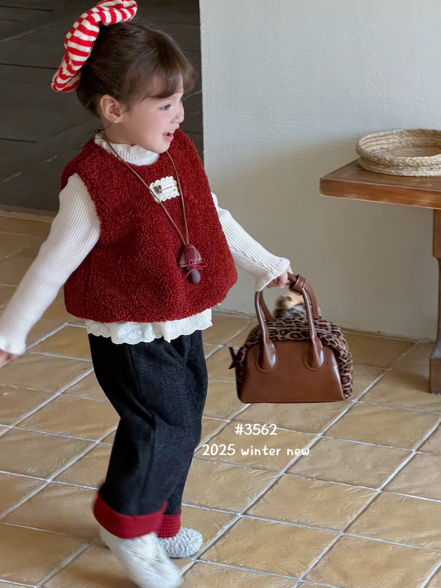 S3562 - Set 4ct gile lông cho bé size 90-160