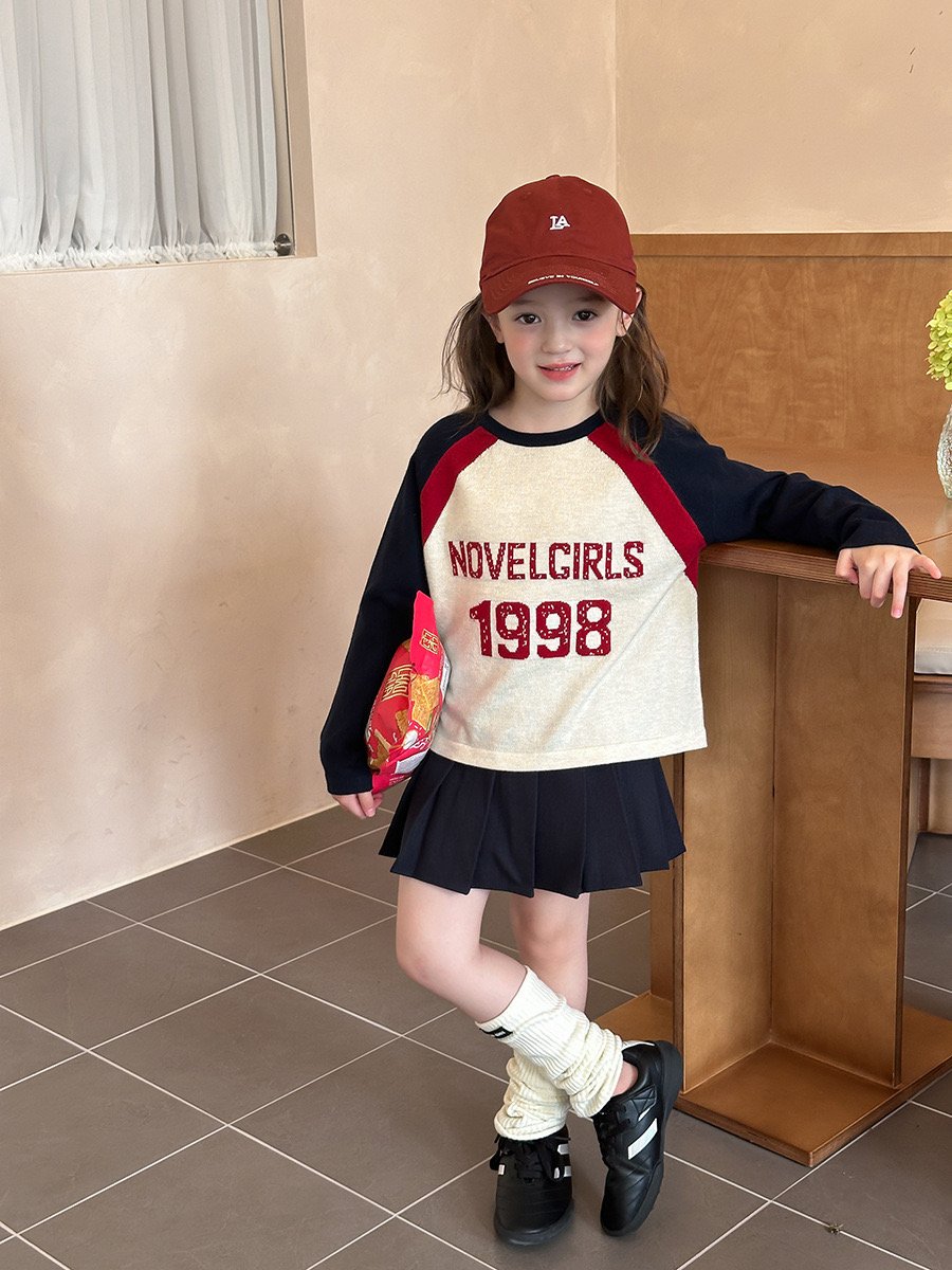 Áo len AMBB Novelgirls tay giác lăng cho bé size 110-160