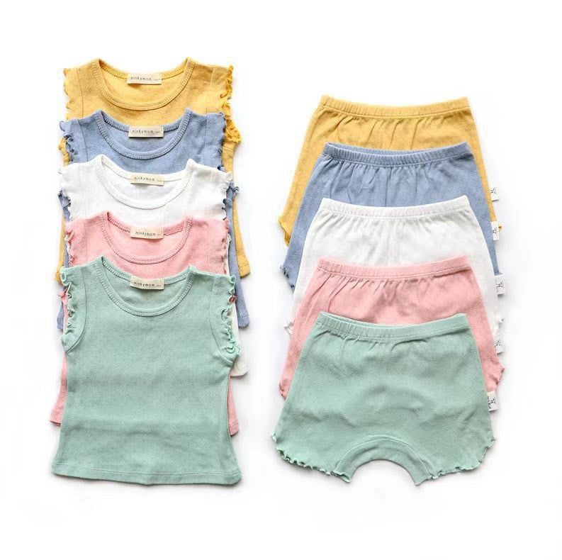 Bộ thun lỗ Minky Mom bèo tay 5 màu size 73 - 110