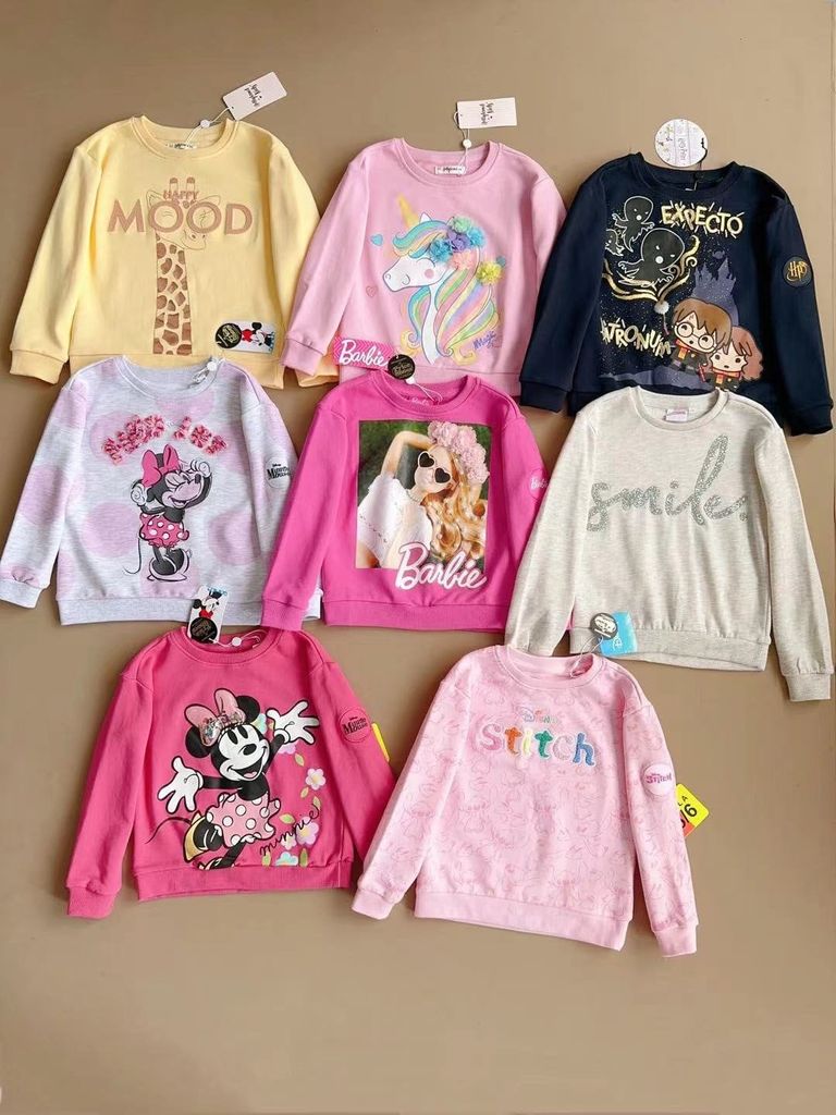 Áo nỉ Disney, Hollyland dư xịn nhiều màu bé gái size 3-12y