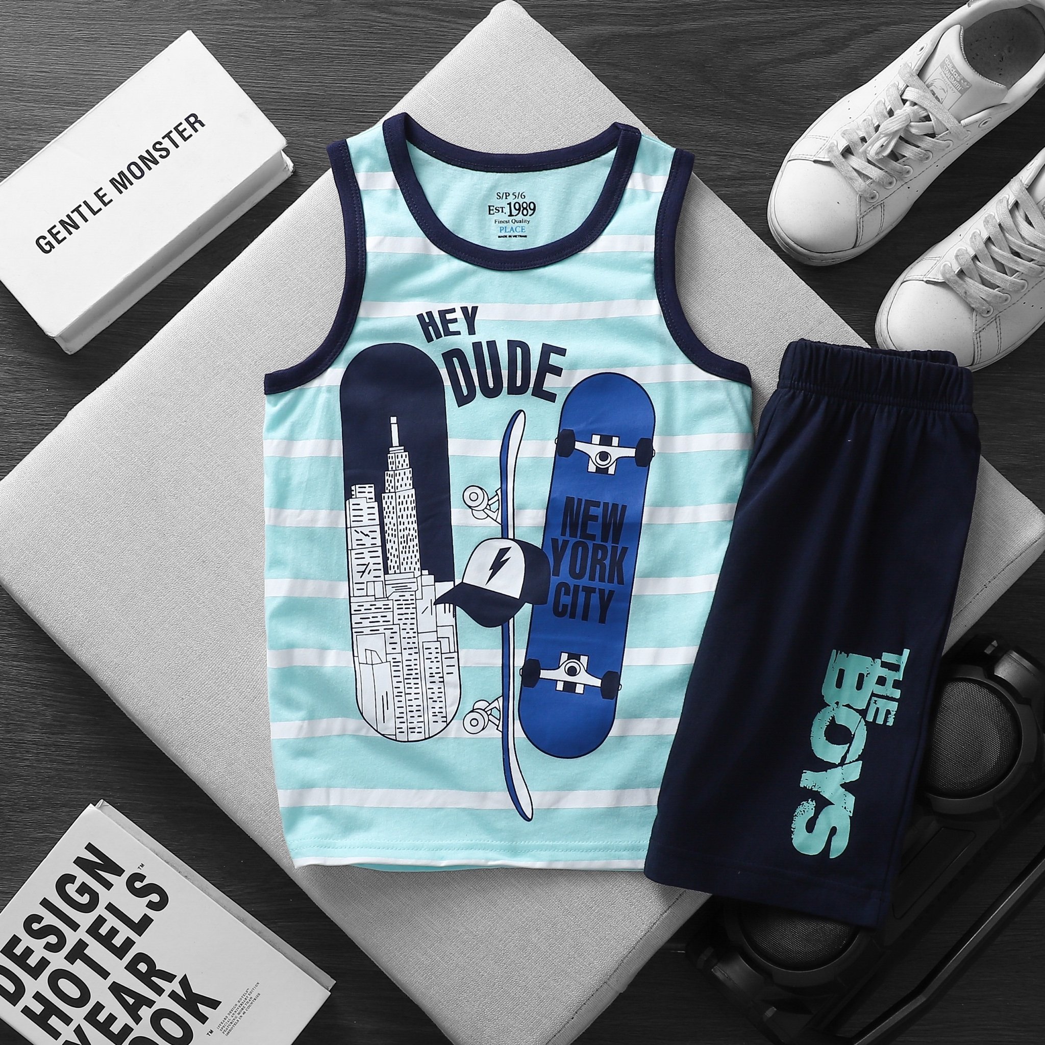 Bộ ba lỗ Place 7 hình Bé Trai size 4 - 16y - Bảng màu 2