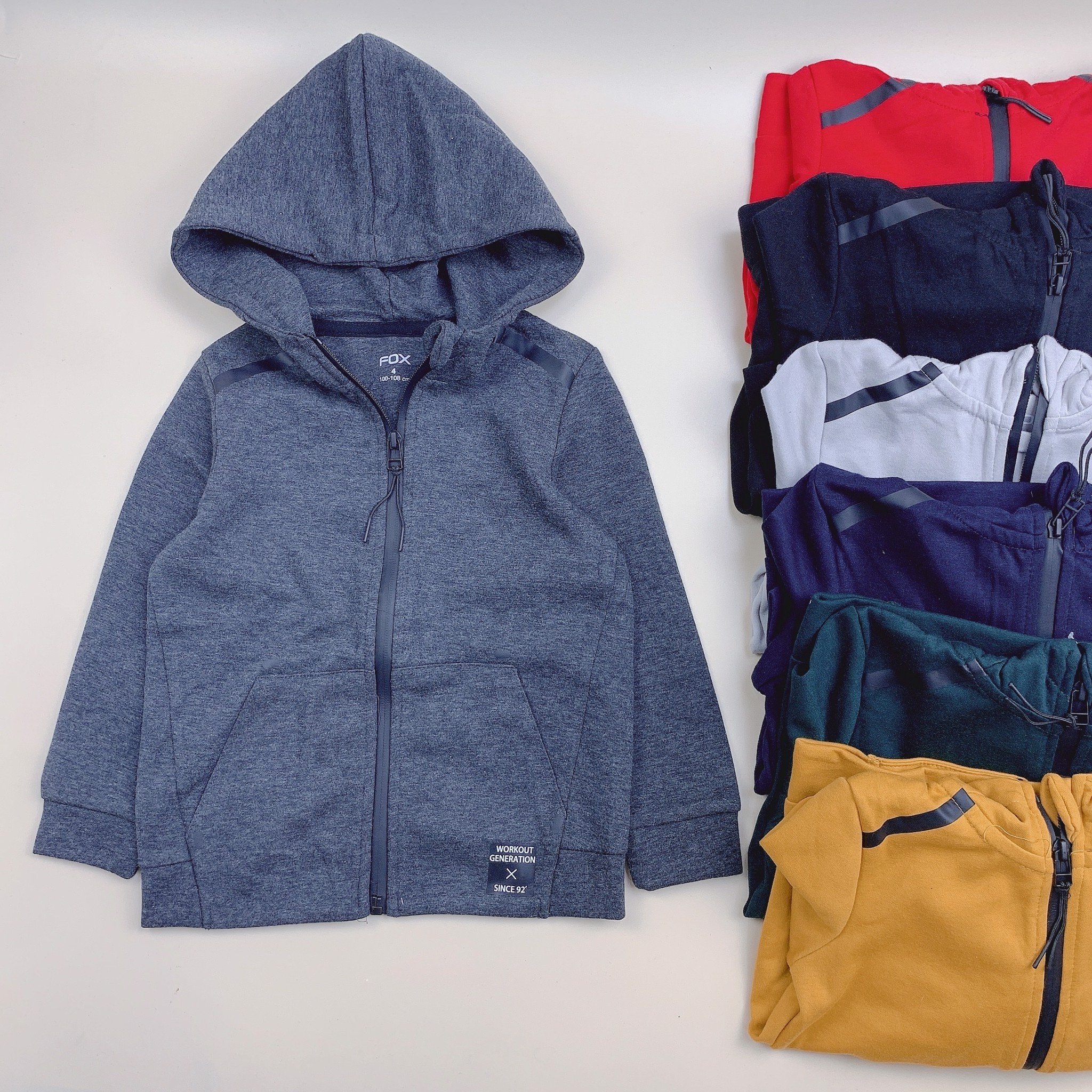 Áo khoác nỉ Fox có mũ nhiều màu 4-16y BT