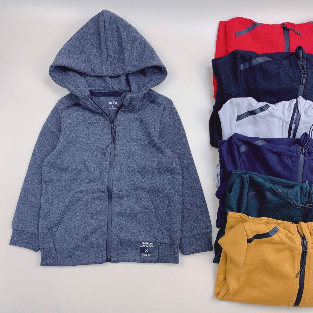 Áo khoác nỉ Fox có mũ nhiều màu 4-16y BT