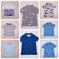 Áo polo cổ đức carters hoạ tiết nhiều hình