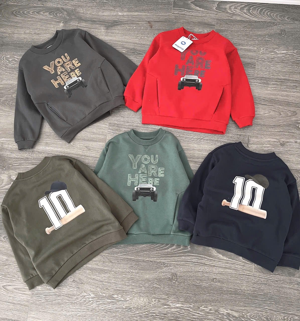 ABT19 - Áo nỉ Mayoral nhiều màu cho bé trai size 2-10y