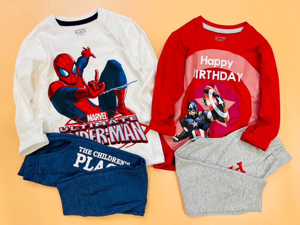 Bộ cotton dài tay Place nhiều hình BT 1-5y