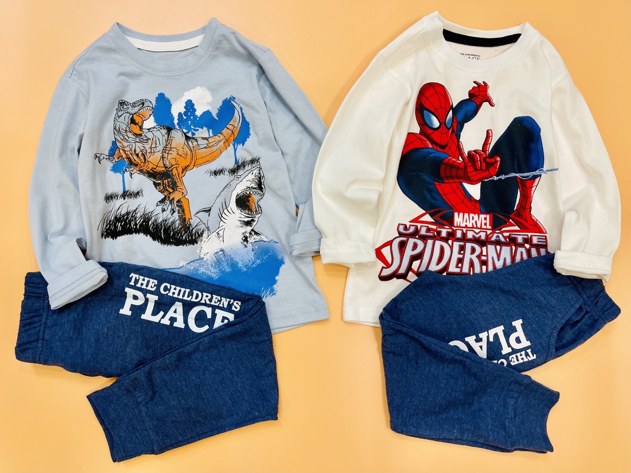 Bộ cotton dài tay Place nhiều hình BT 1-5y