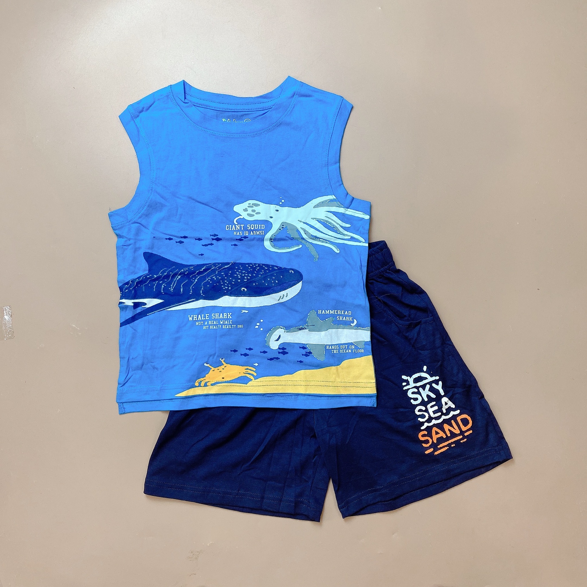 Bộ sát nách vai rơi Ru Design nhiều hình size XS - XL ( 5 - 14y )