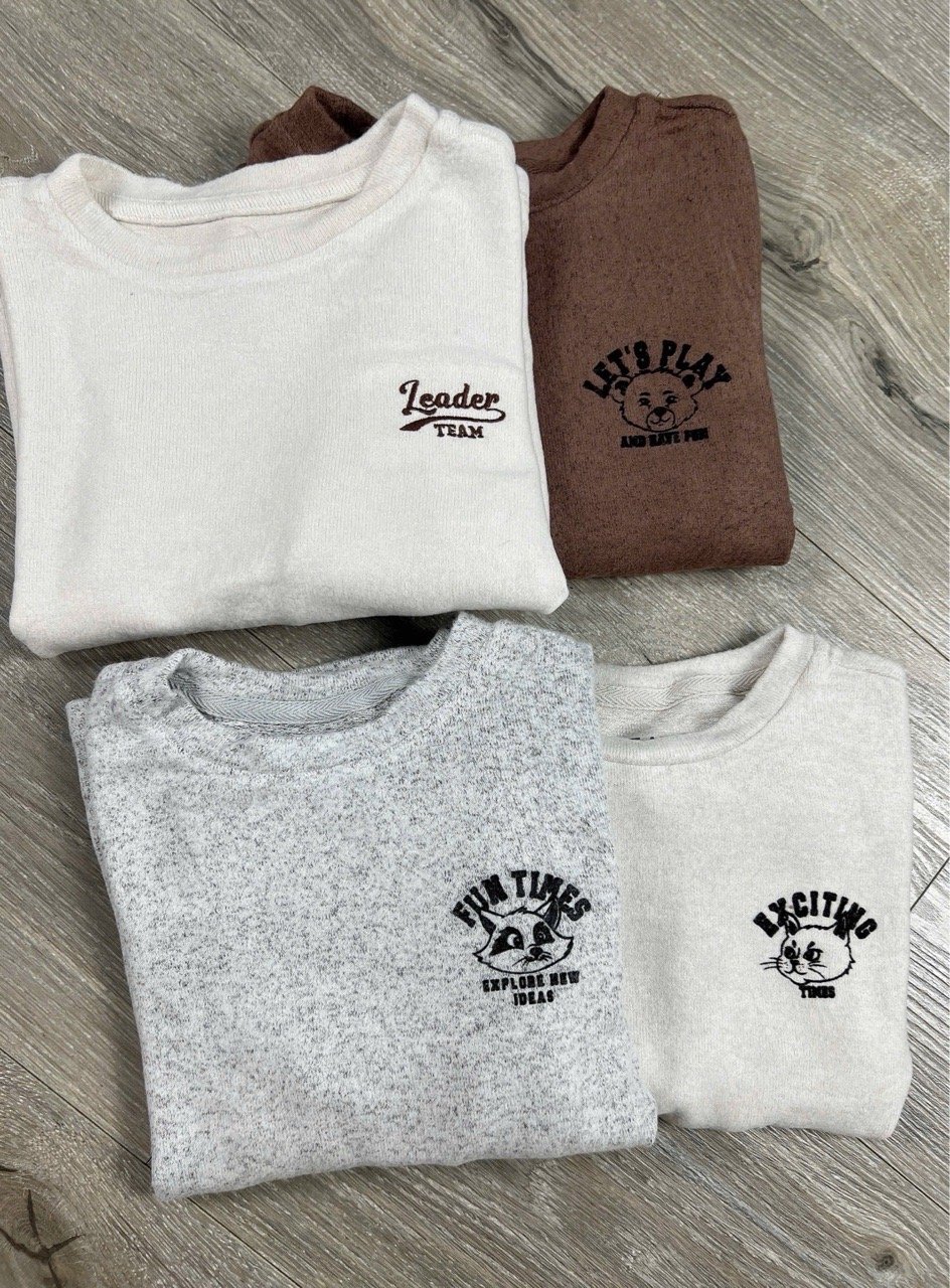 ABT22 - Áo len mỏng dư xịn nhiều màu cho bé size 2-8y