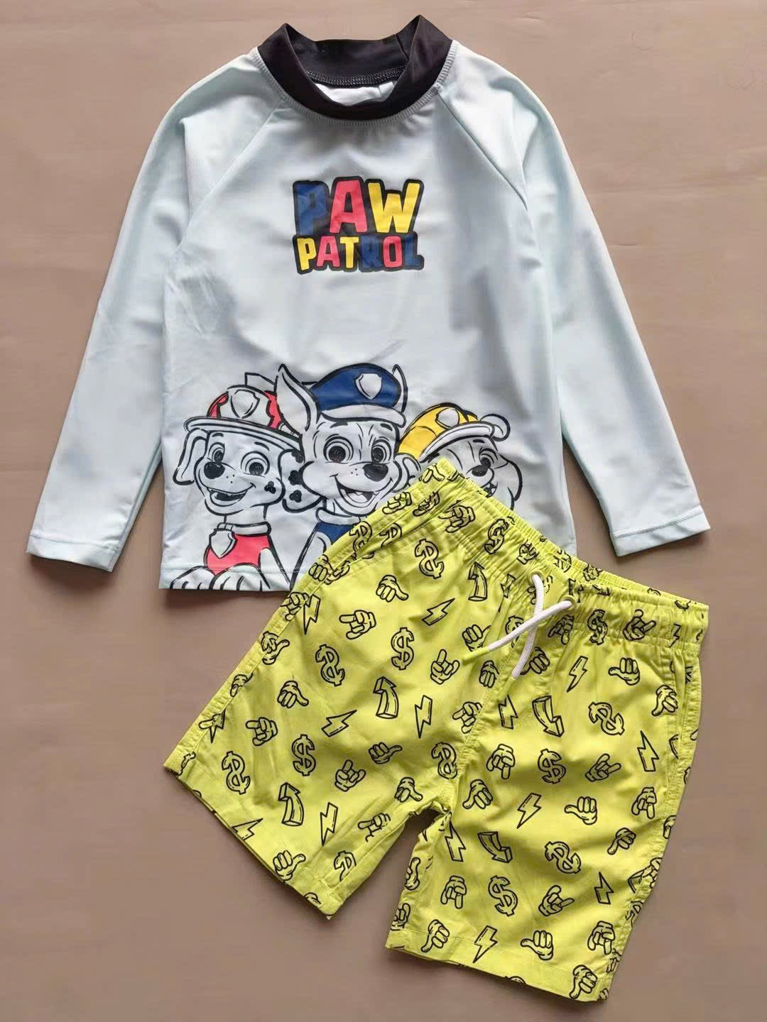 Bộ bơi dư xịn dài tay Marvel, Spiderman, Pawpatrol bé trai size 1-8y